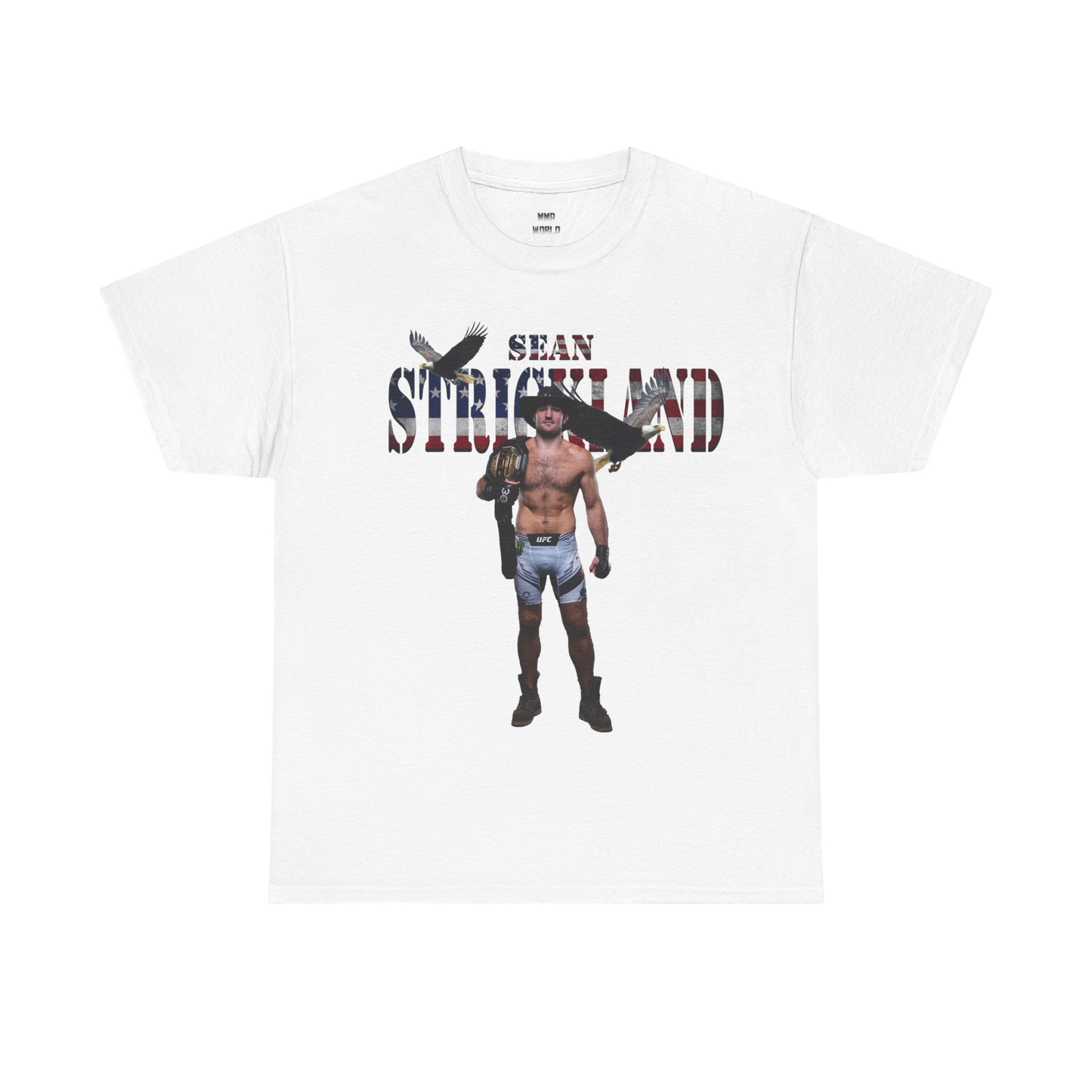 Sean Strickland white Heavy Cotton Tee