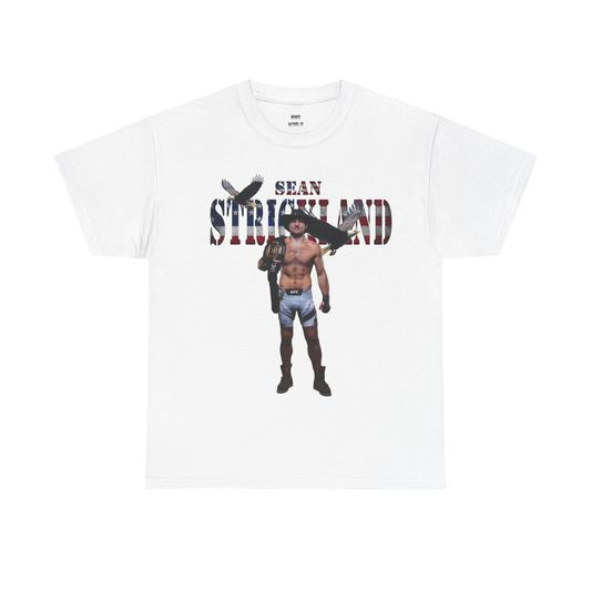 Sean Strickland white Heavy Cotton Tee